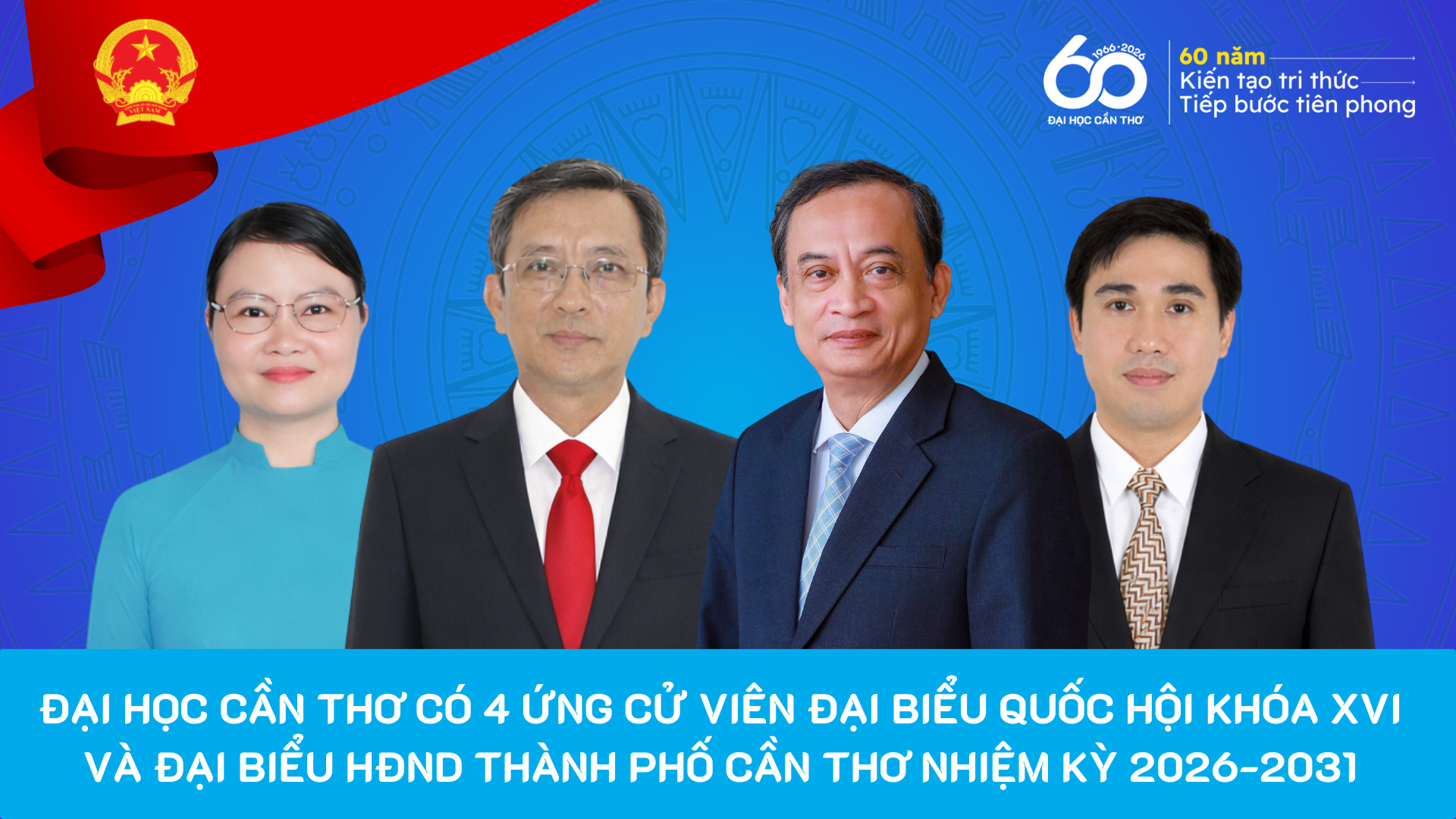 Đại học Cần Thơ có 04 ứng cử viên Đại…